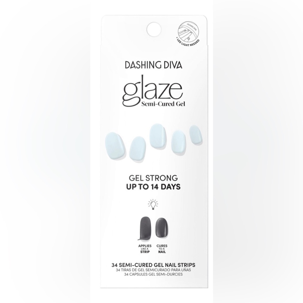 Dashing diva semi-cured nails SKY BLUE